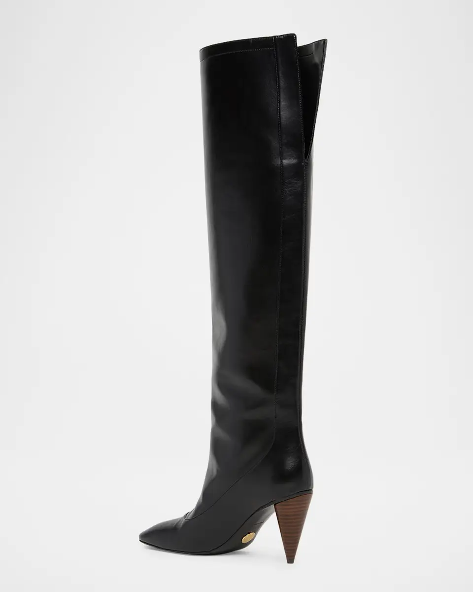 Stella McCartney 80MM Contrast-Heel Knee-High Boots | Thumbnail 4 Stella McCartney 80MM Contrast-Heel Knee-High Boots | Thumbnail 4