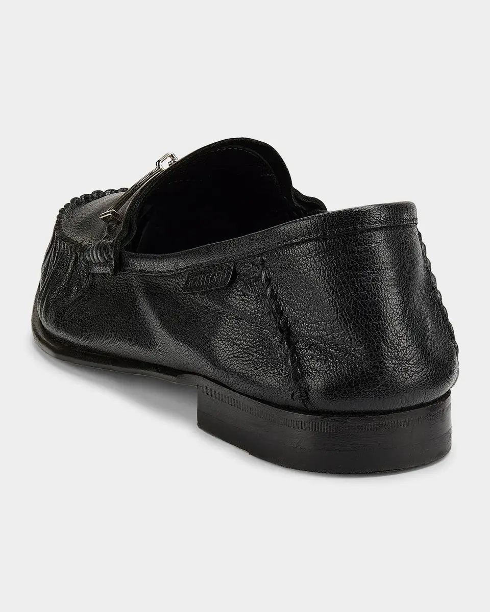 Tom Ford Men's Double T Hardware Leather Loafers | Thumbnail 2 Tom Ford Men's Double T Hardware Leather Loafers | Thumbnail 2