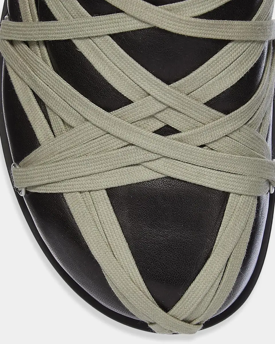 Rick Owens Men's Megalace Leather Slides | Thumbnail 3