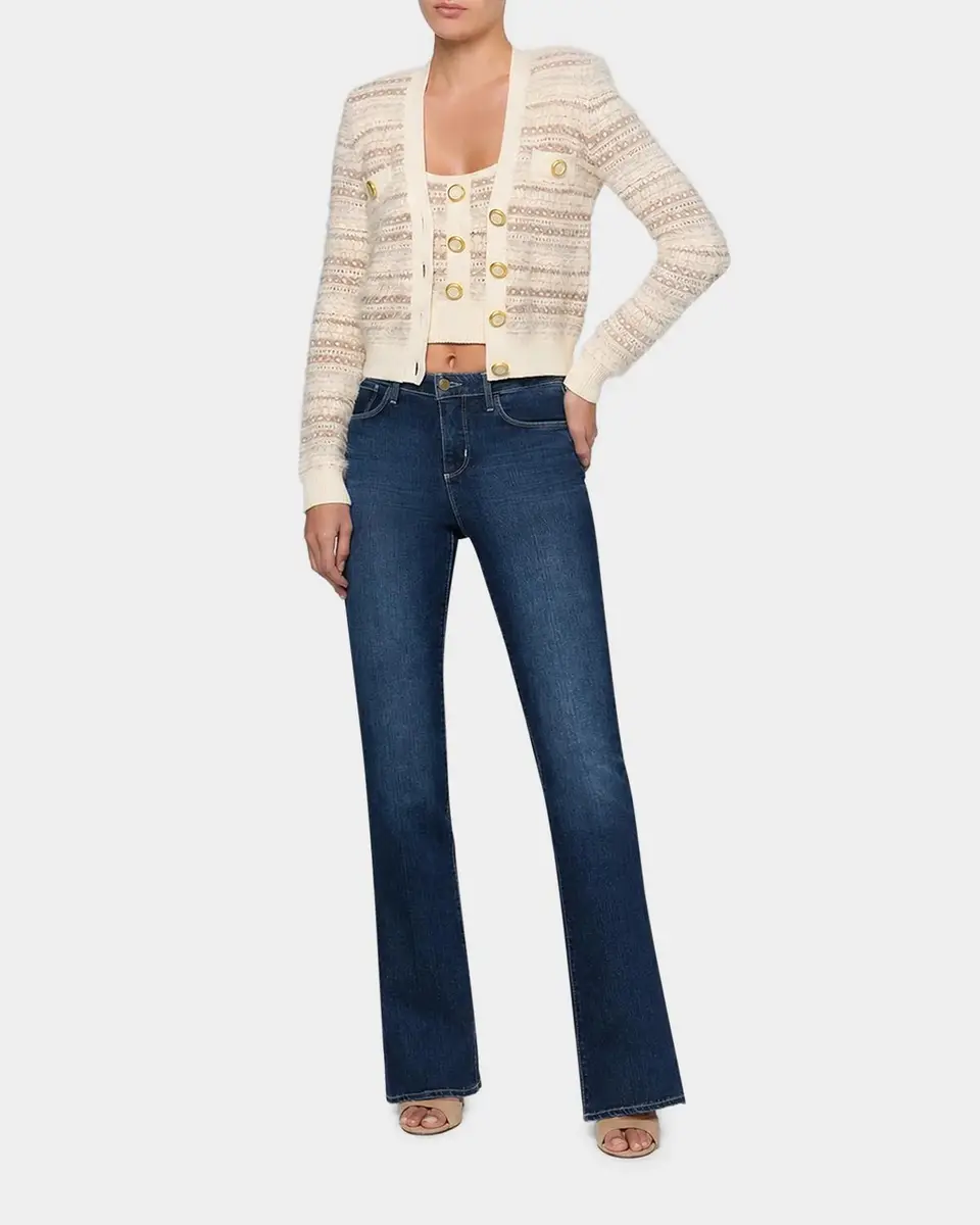 L'Agence Ariadne Mixed Stripe Cardigan | Thumbnail 2