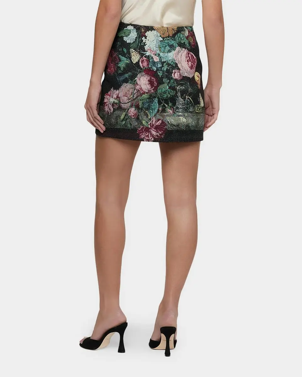 L'Agence Marseille Floral Jacquard Mini Skirt | Thumbnail 3