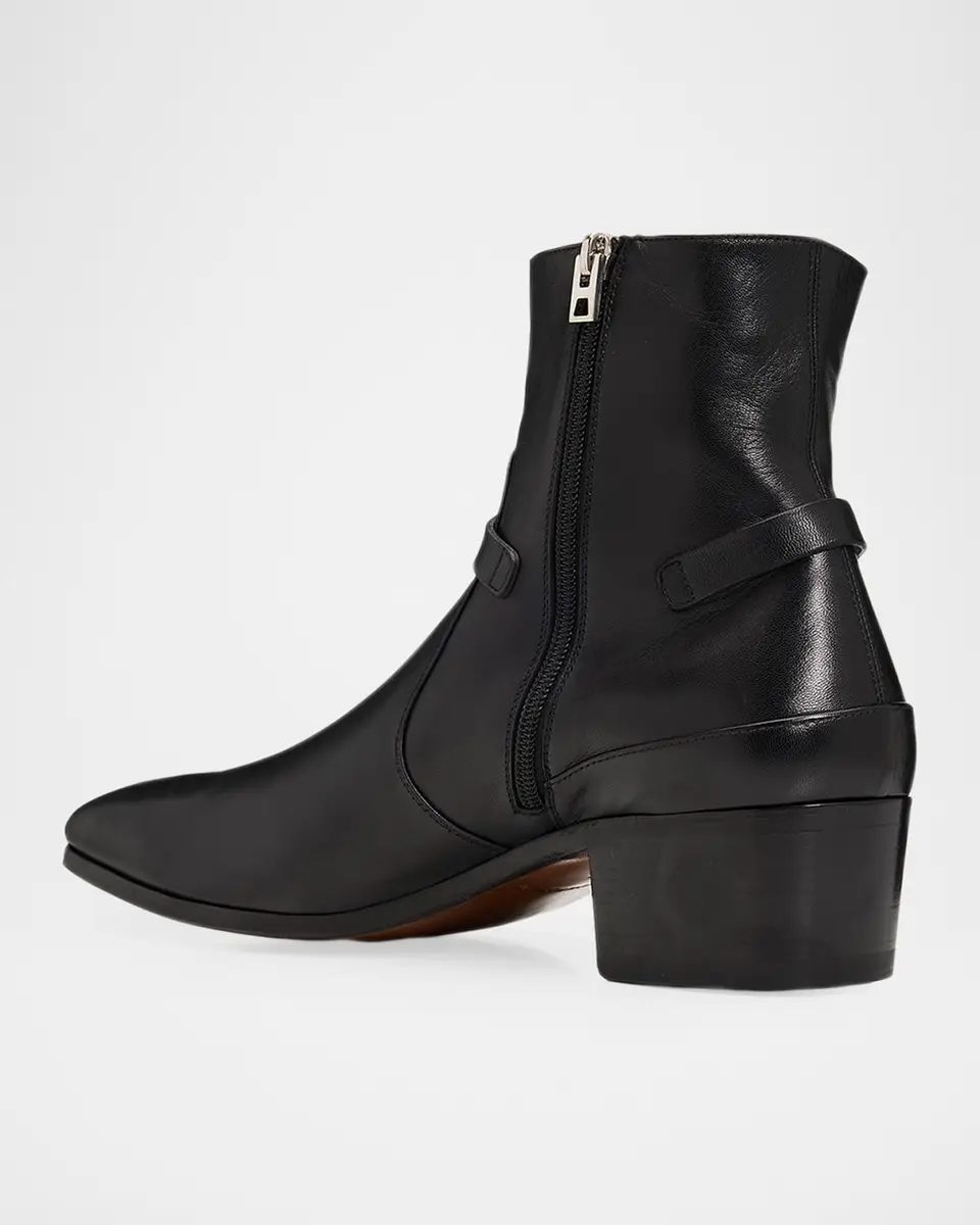 Tom Ford Men's Leather Zipped Ankle Boots | Thumbnail 4 Tom Ford Men's Leather Zipped Ankle Boots | Thumbnail 4