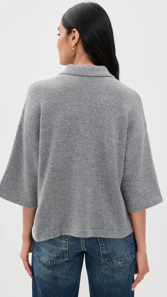 Frame The Academy Polo Cashmere Pullover | Thumbnail 3 Frame The Academy Polo Cashmere Pullover | Thumbnail 3