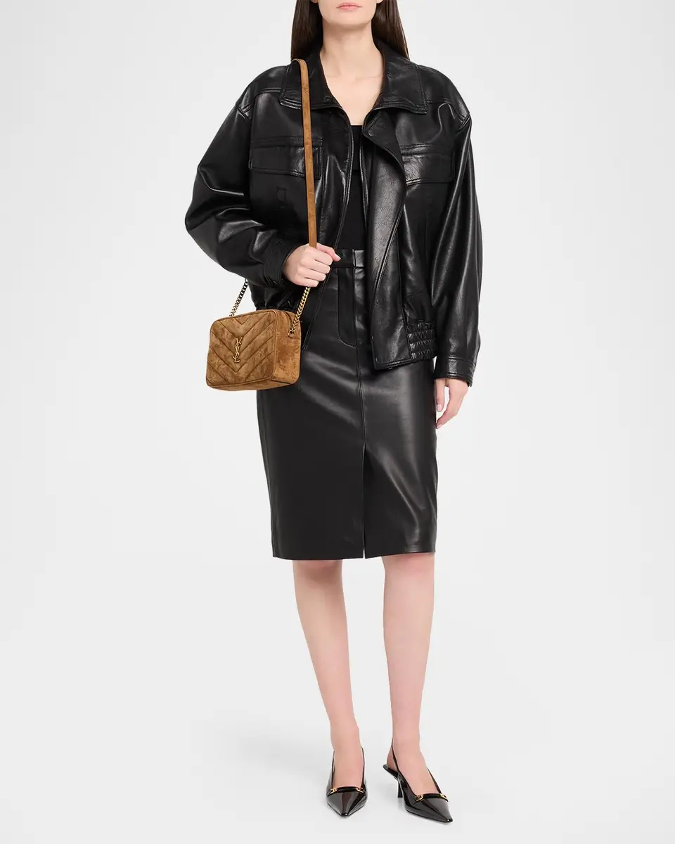 Saint Laurent Loulou YSL Quilted Suede Crossbody Camera Bag | Thumbnail 5 Saint Laurent Loulou YSL Quilted Suede Crossbody Camera Bag | Thumbnail 5