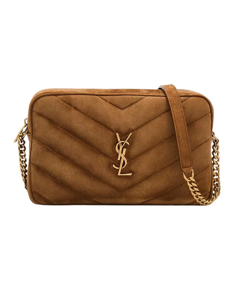 Saint Laurent Loulou YSL Quilted Suede Crossbody Camera Bag | Image 1 Saint Laurent Loulou YSL Quilted Suede Crossbody Camera Bag | Image 1