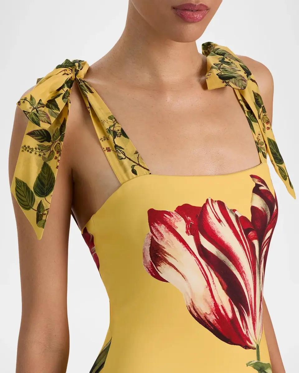 Alice + Olivia Oriana Floral Cotton-Blend Maxi Dress | Thumbnail 5