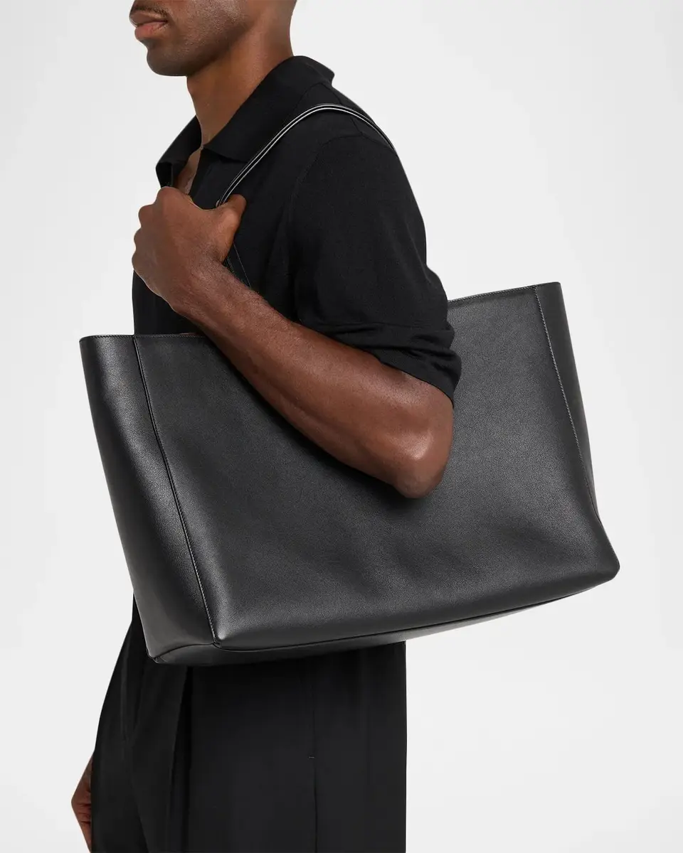 Saint Laurent Men's Shopping Tote Bag in Leather | Thumbnail 2 Saint Laurent Men's Shopping Tote Bag in Leather | Thumbnail 2