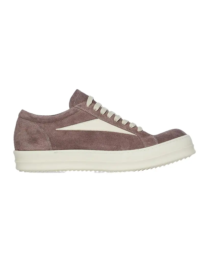 DRKSHDW RICK OWENS Suede & Leather Low-Top Sneakers