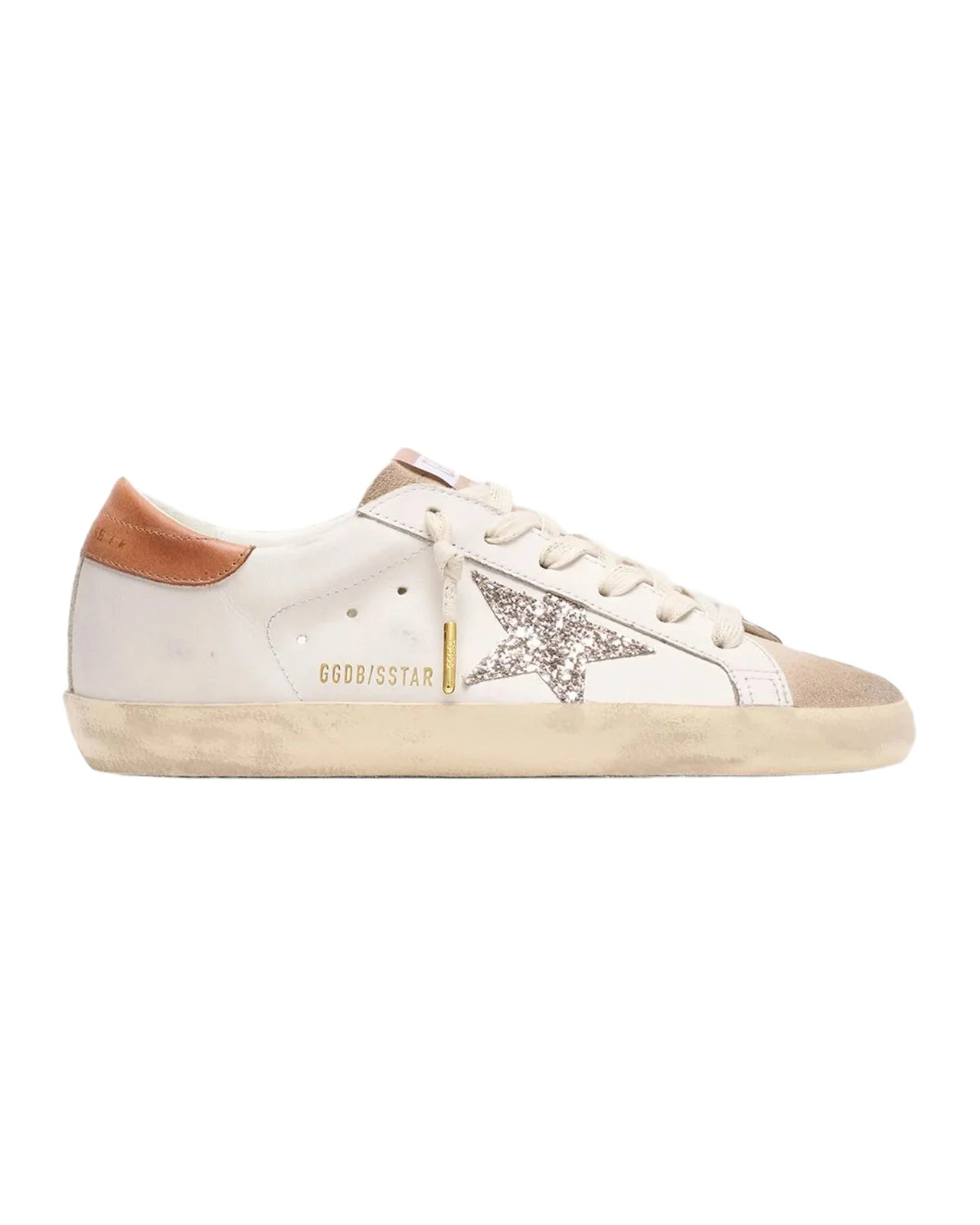 Super-Star Leather Glitter Low-Top Sneakers