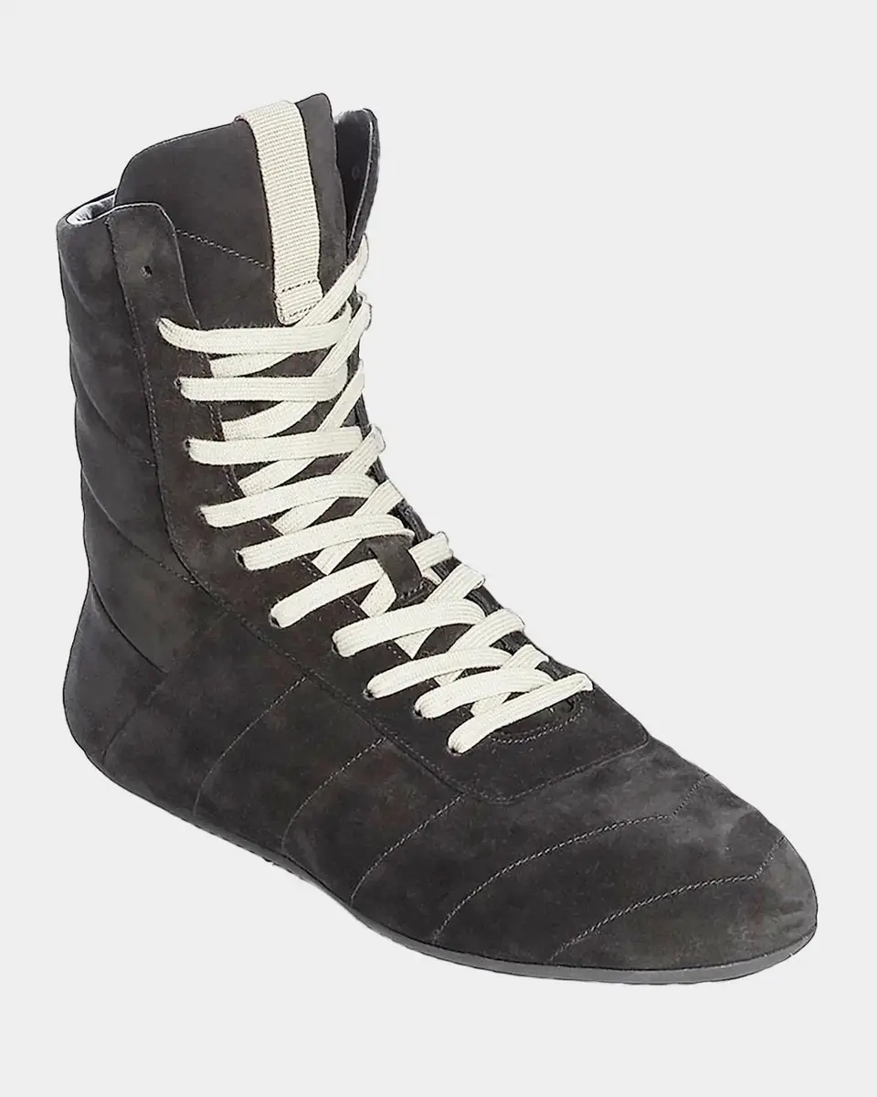 DRKSHDW RICK OWENS Quilted Minimal Suede High-Top Sneakers | Thumbnail 5 DRKSHDW RICK OWENS Quilted Minimal Suede High-Top Sneakers | Thumbnail 5