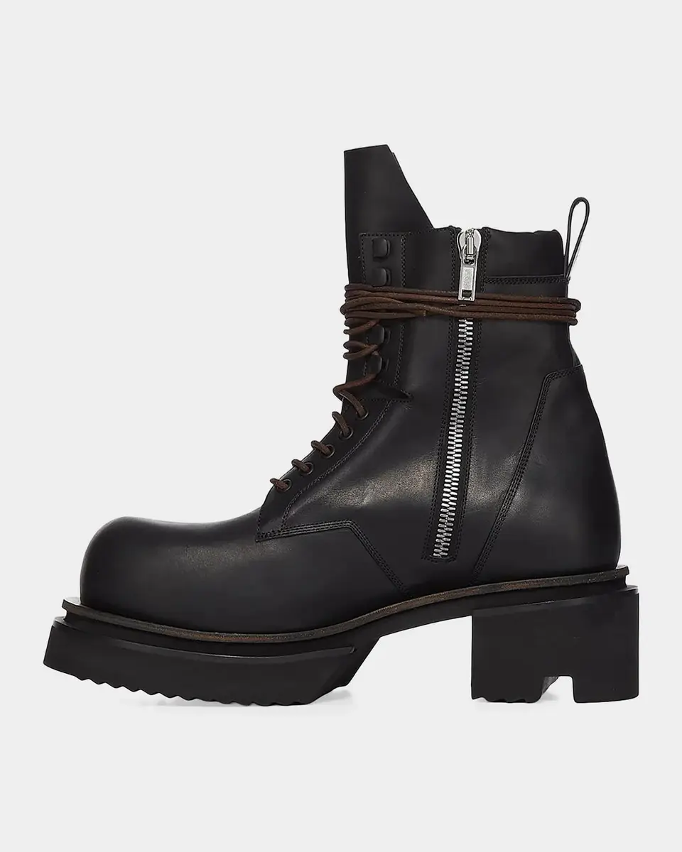 Rick Owens Low Army Bogun Leather Boots | Thumbnail 4 Rick Owens Low Army Bogun Leather Boots | Thumbnail 4