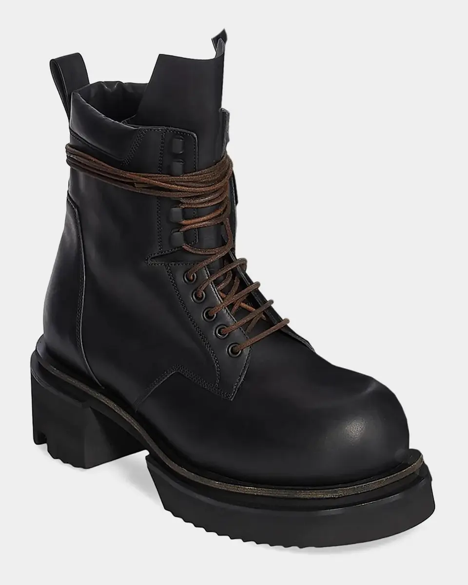 Rick Owens Low Army Bogun Leather Boots | Thumbnail 5 Rick Owens Low Army Bogun Leather Boots | Thumbnail 5