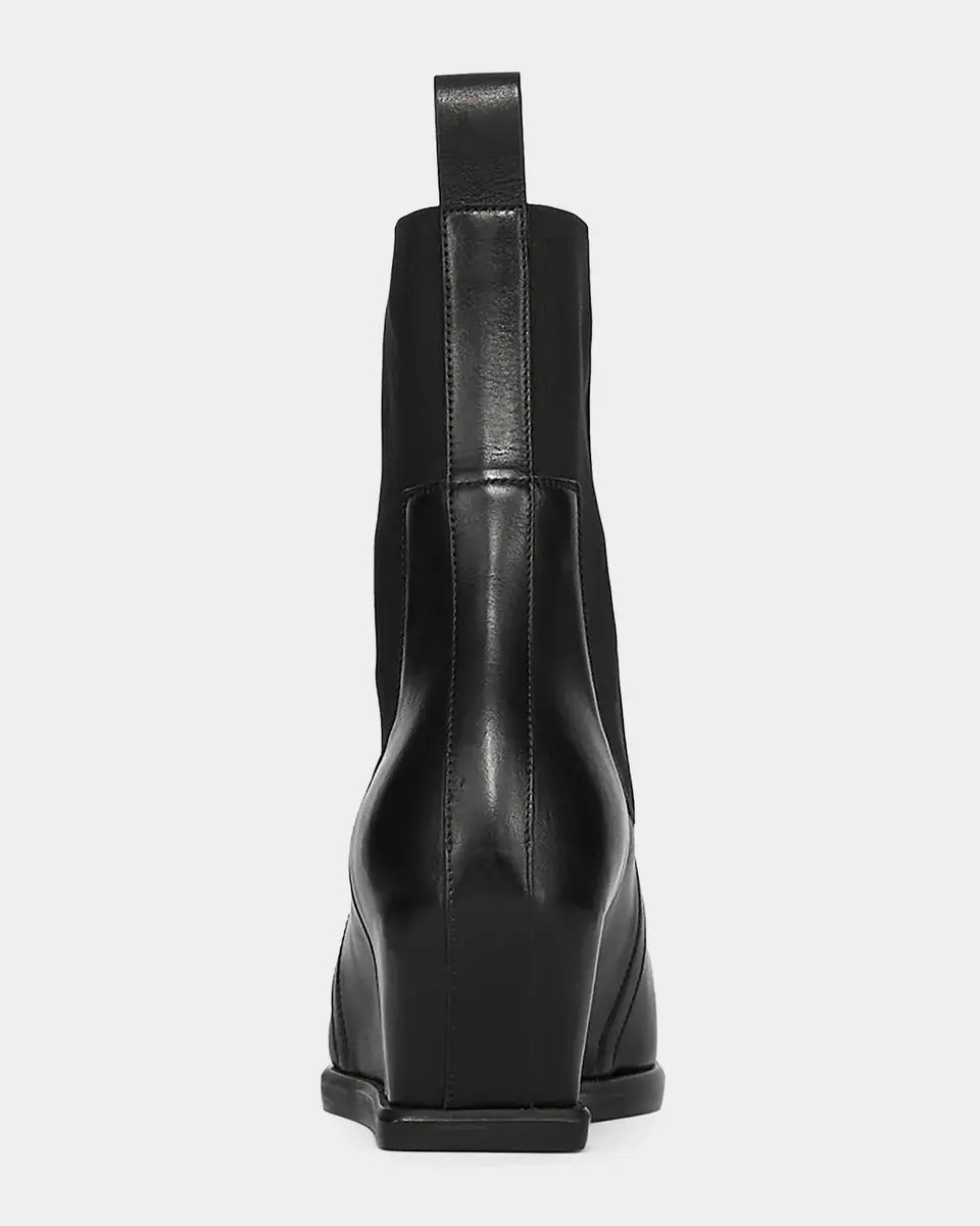 Rick Owens Point Toe Leather Wedge-Heel Ankle Boots | Thumbnail 2 Rick Owens Point Toe Leather Wedge-Heel Ankle Boots | Thumbnail 2