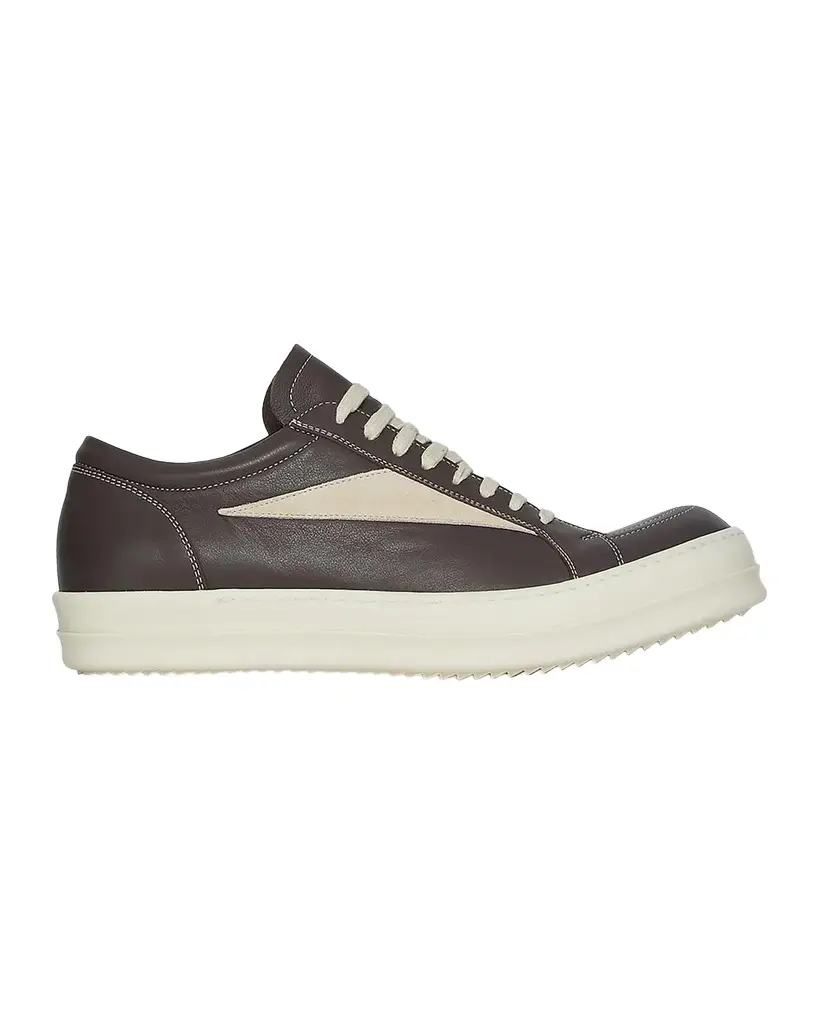 DRKSHDW RICK OWENS Men's Vintage Leather Low-Top Sneakers | Image 1 DRKSHDW RICK OWENS Men's Vintage Leather Low-Top Sneakers | Image 1