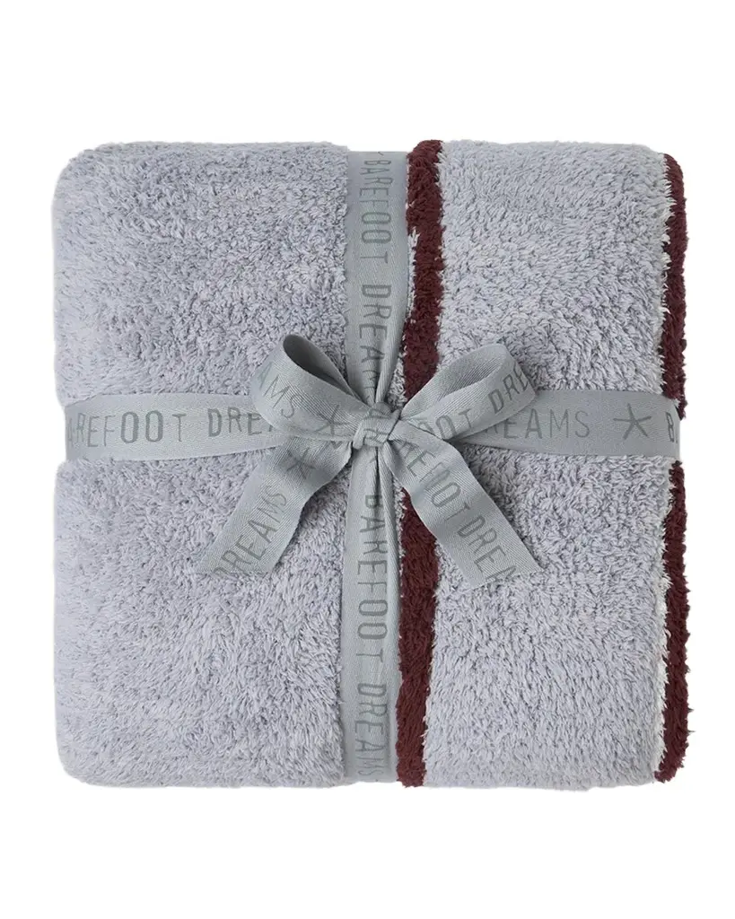 Barefoot Dreams CozyChic Belmar Border Throw, 54" x 72" | Image 1 Barefoot Dreams CozyChic Belmar Border Throw, 54" x 72" | Image 1