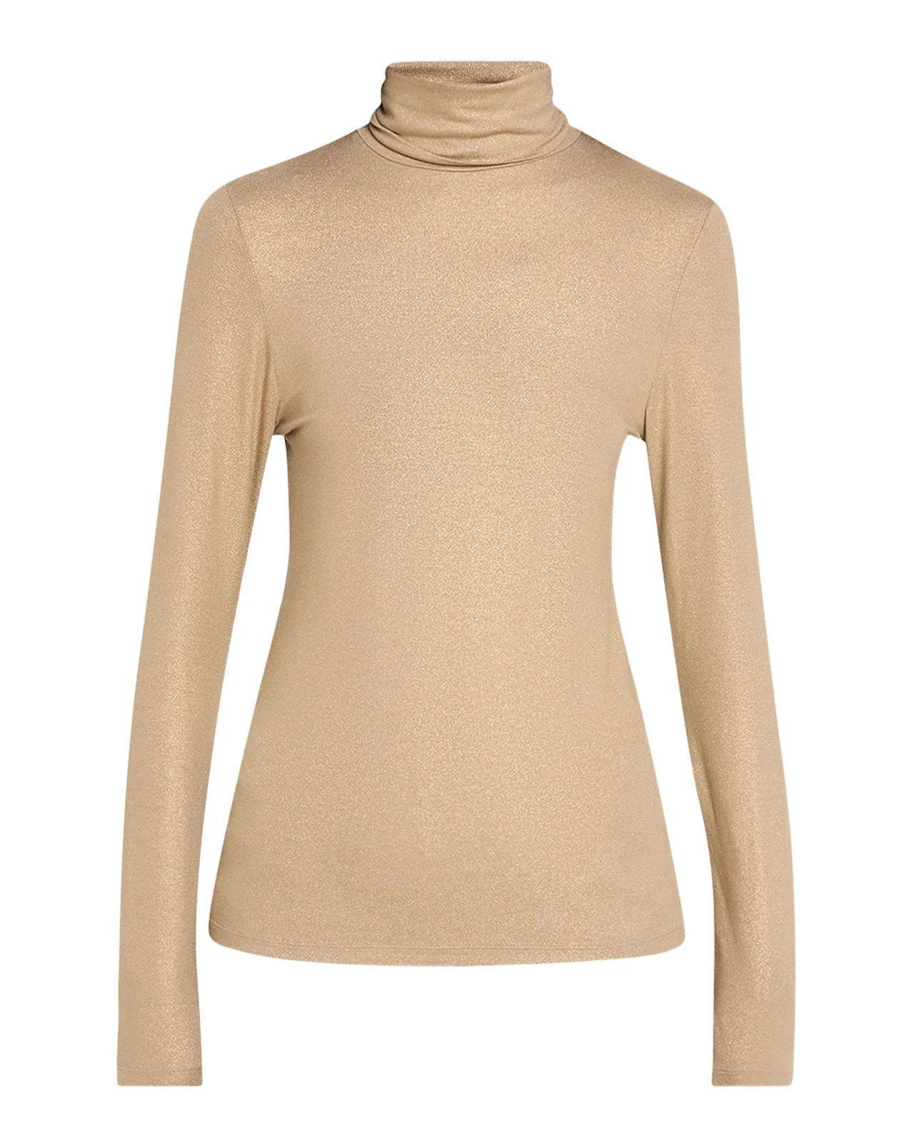Metallic Long-Sleeve Turtleneck Top Metallic Long-Sleeve Turtleneck Top