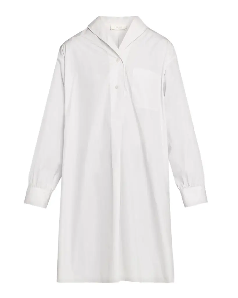 The Row Eryn Cotton Poplin Longline Shirt | Image 1 The Row Eryn Cotton Poplin Longline Shirt | Image 1