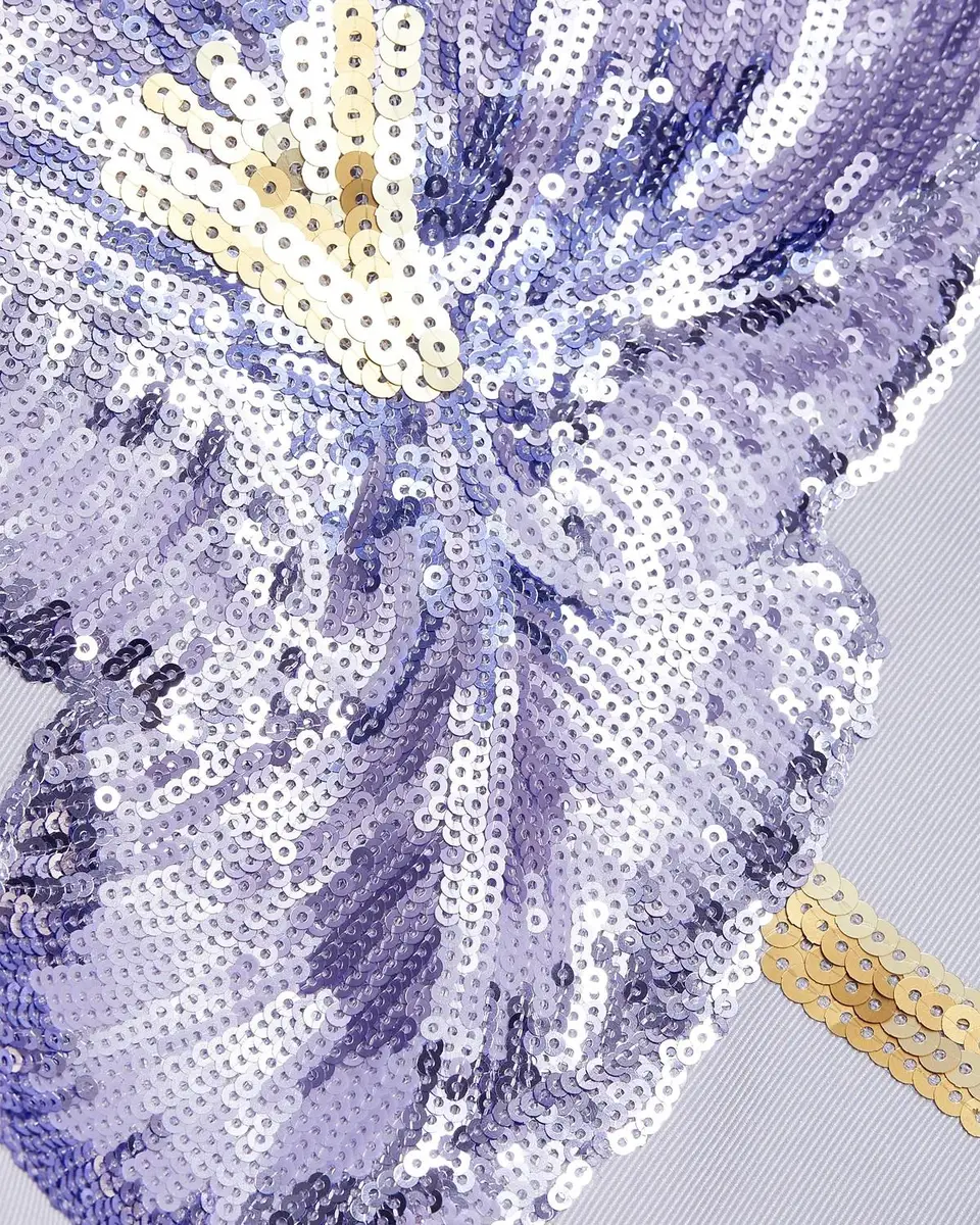 Amsale Floral Sequined Strapless Midi Cocktail Dress | Thumbnail 6 Amsale Floral Sequined Strapless Midi Cocktail Dress | Thumbnail 6