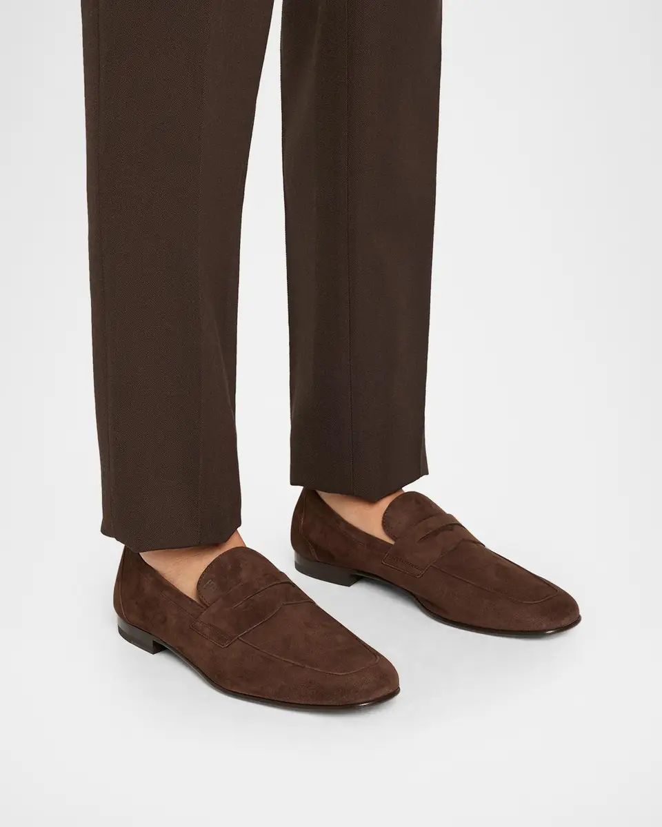 Tod's Men's Mocassino Suede Penny Loafers | Thumbnail 2 Tod's Men's Mocassino Suede Penny Loafers | Thumbnail 2