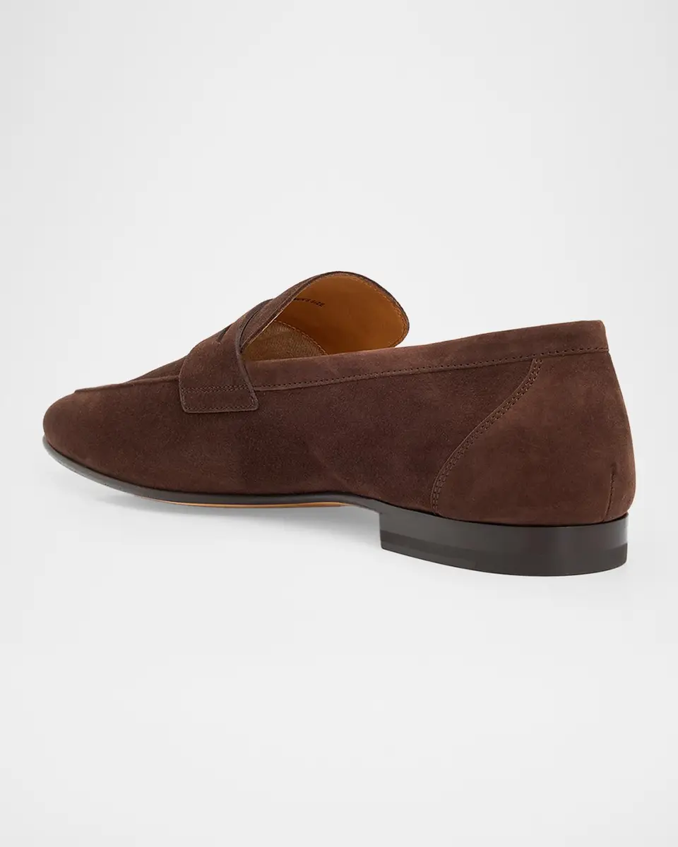 Tod's Men's Mocassino Suede Penny Loafers | Thumbnail 4 Tod's Men's Mocassino Suede Penny Loafers | Thumbnail 4