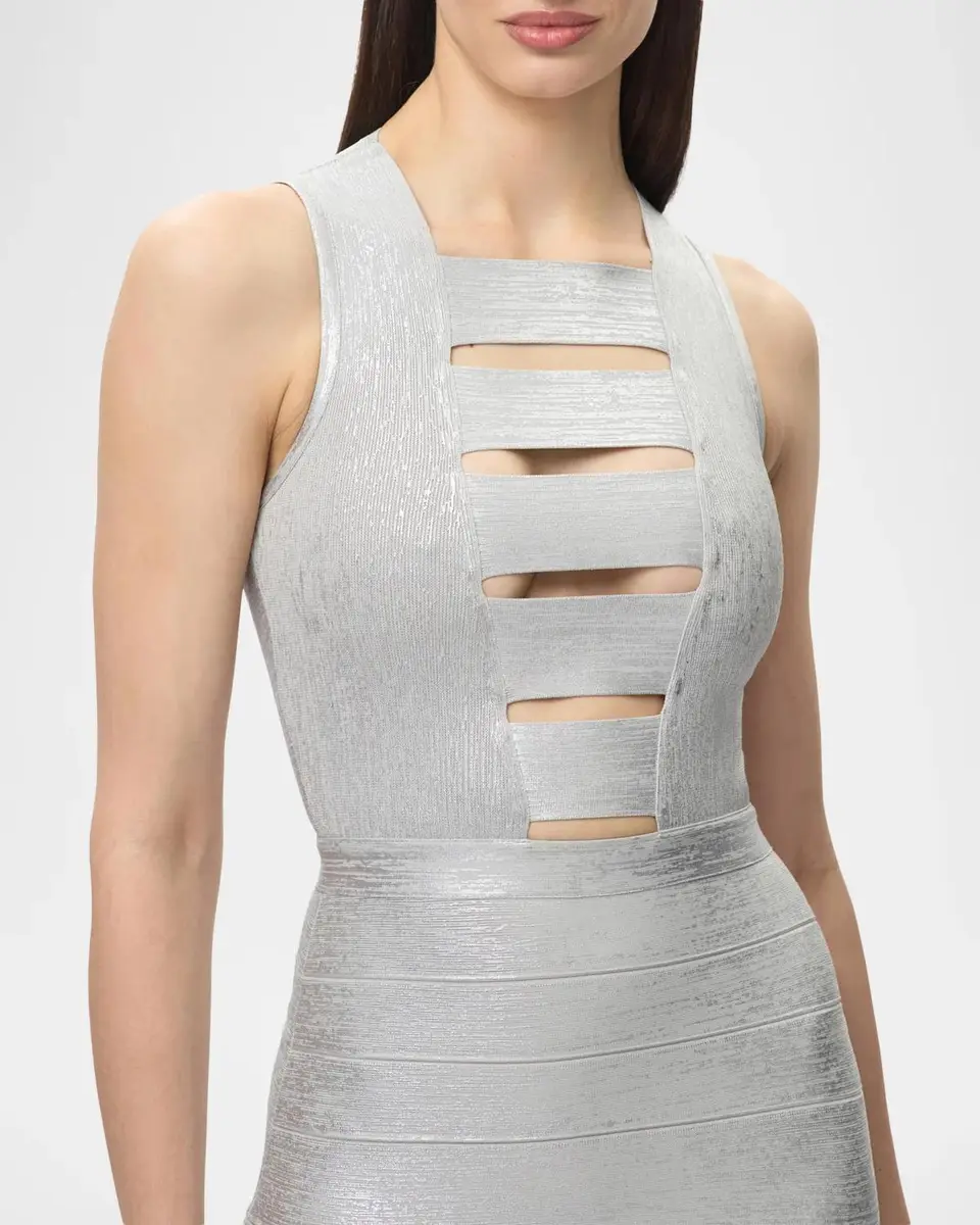 Hervé Léger The Bailey Metallic Gown | Thumbnail 5 Hervé Léger The Bailey Metallic Gown | Thumbnail 5