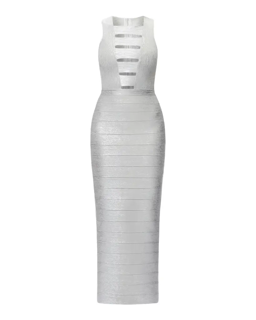 Hervé Léger The Bailey Metallic Gown
