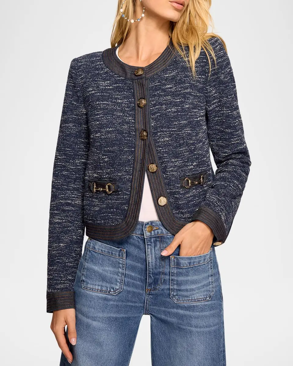 Ramy Brook Delia Tweed Cropped Jacket | Thumbnail 2