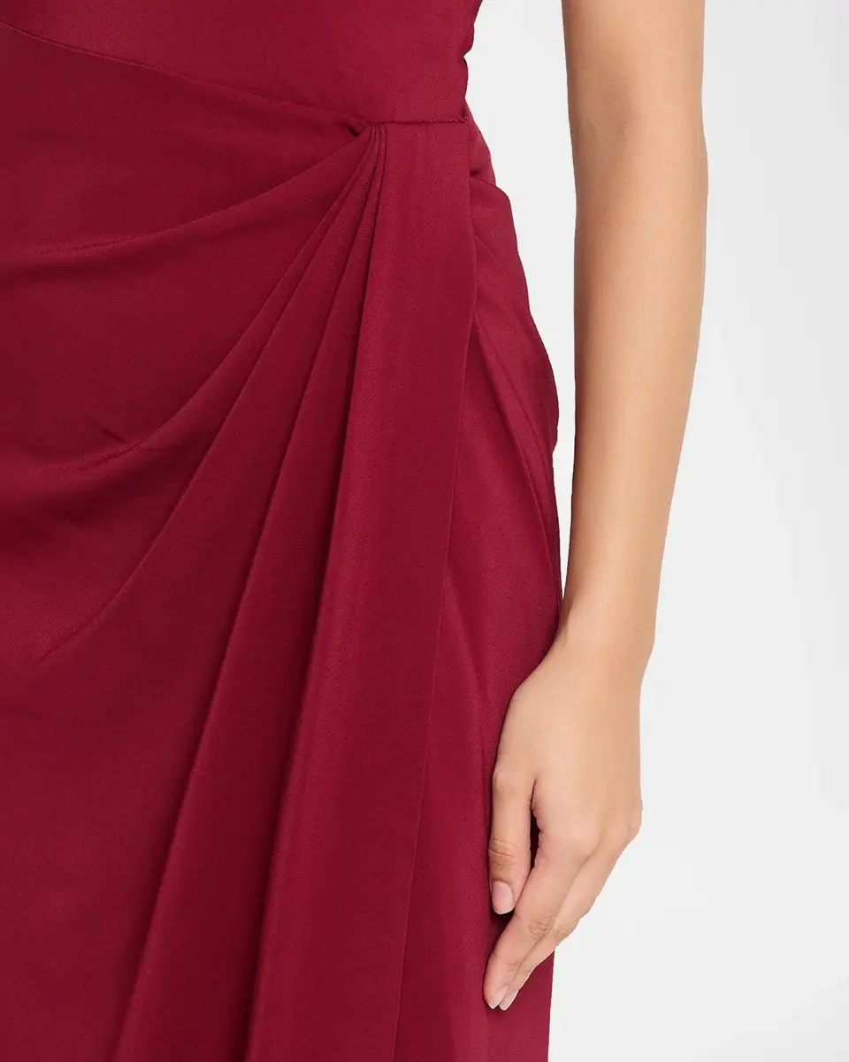 Oscar de la Renta Sleeveless Draped Slit Column Gown | Thumbnail 5