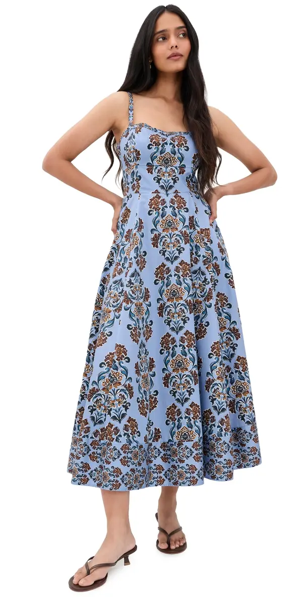 Hill House Home The argot Dress Iris edallion/Cornflower | Image 1 Hill House Home The argot Dress Iris edallion/Cornflower | Image 1