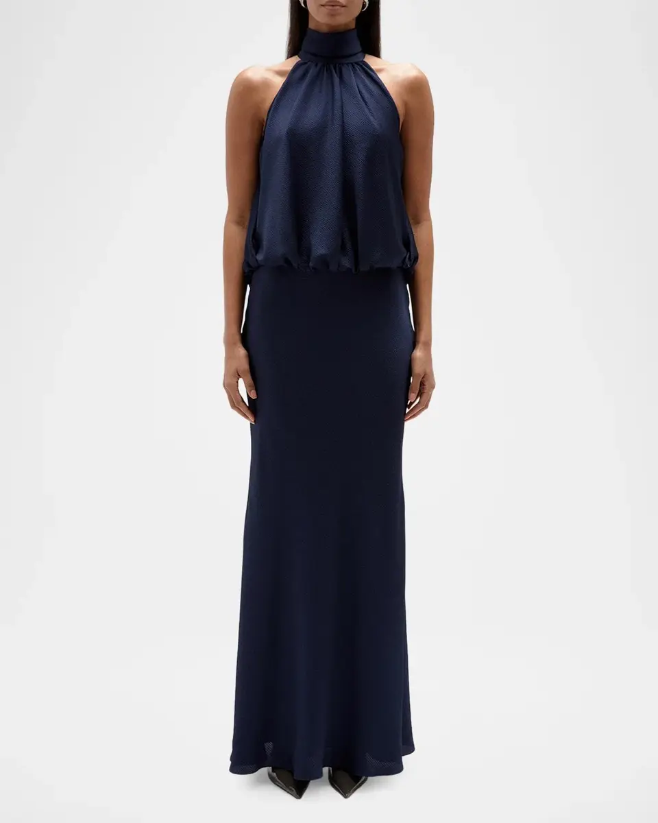 Amsale Blouson Halter Gown | Thumbnail 2 Amsale Blouson Halter Gown | Thumbnail 2