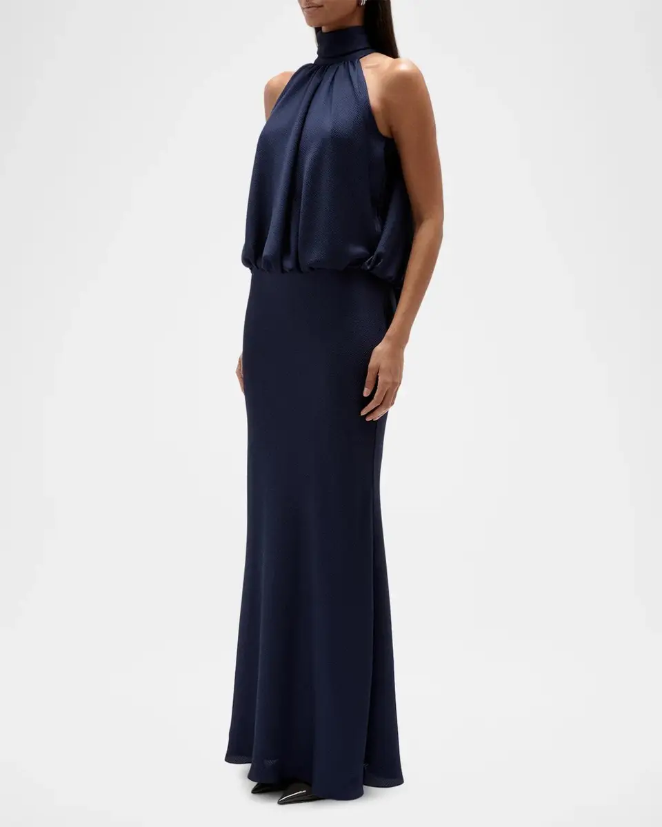 Amsale Blouson Halter Gown | Thumbnail 3 Amsale Blouson Halter Gown | Thumbnail 3