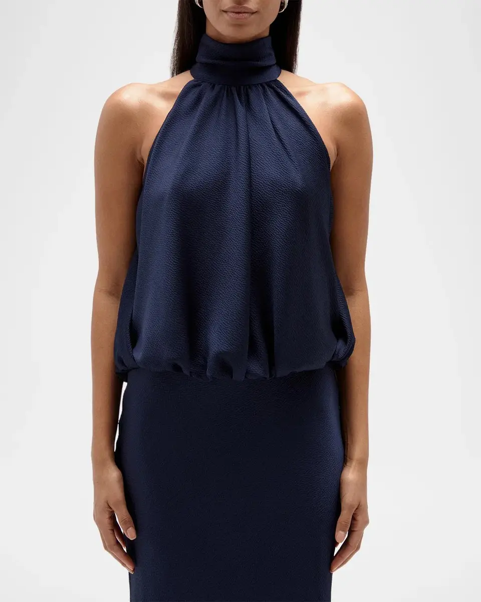 Amsale Blouson Halter Gown | Thumbnail 4 Amsale Blouson Halter Gown | Thumbnail 4