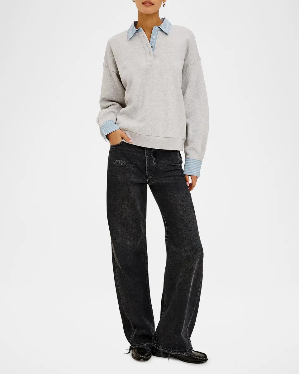 RAILS Zavier Cotton Layered Sweatshirt | Thumbnail 2 RAILS Zavier Cotton Layered Sweatshirt | Thumbnail 2