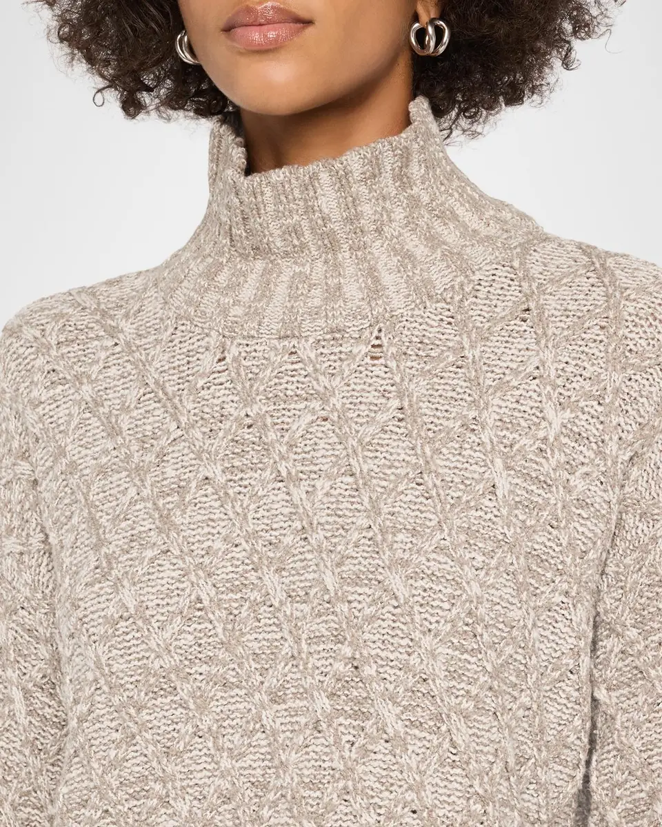 Eileen Fisher Diamond-Knit Turtleneck Sweater | Thumbnail 5 Eileen Fisher Diamond-Knit Turtleneck Sweater | Thumbnail 5