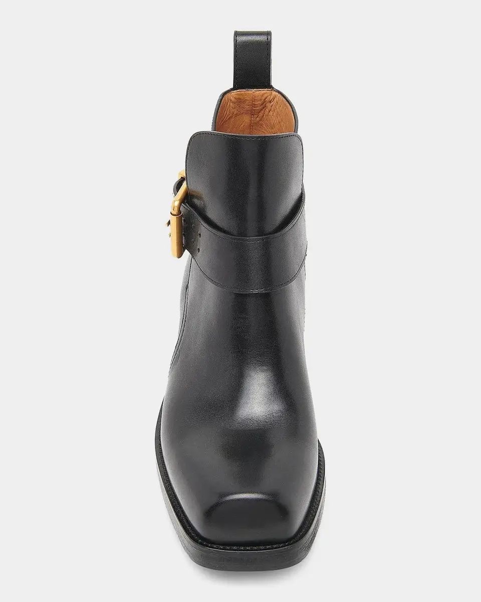 Versace Buckle Leather Boots | Thumbnail 3 Versace Buckle Leather Boots | Thumbnail 3