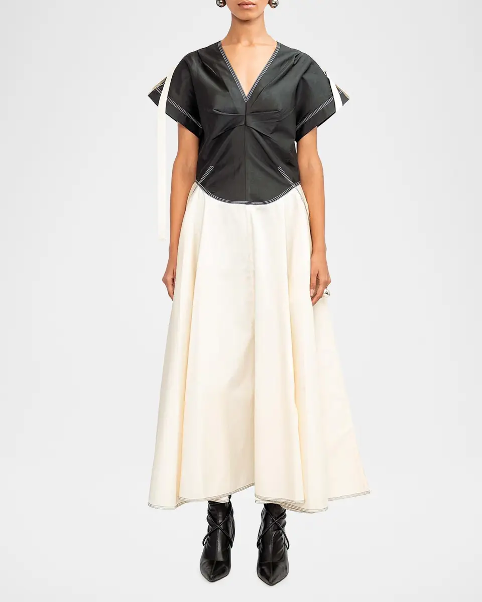 LOVEBIRDS Axis Two Tone A-Line Midi Dress | Thumbnail 2 LOVEBIRDS Axis Two Tone A-Line Midi Dress | Thumbnail 2