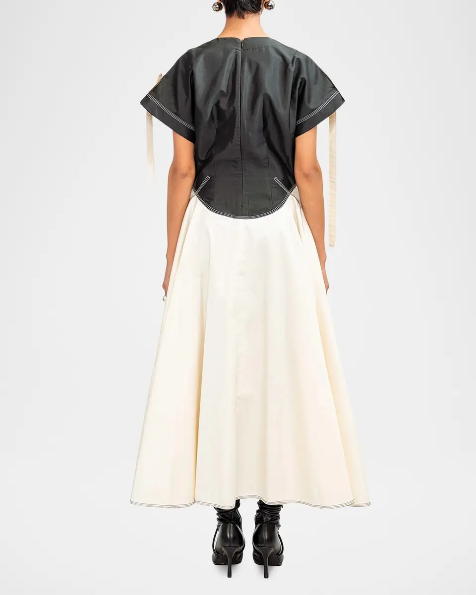 LOVEBIRDS Axis Two Tone A-Line Midi Dress | Thumbnail 3 LOVEBIRDS Axis Two Tone A-Line Midi Dress | Thumbnail 3