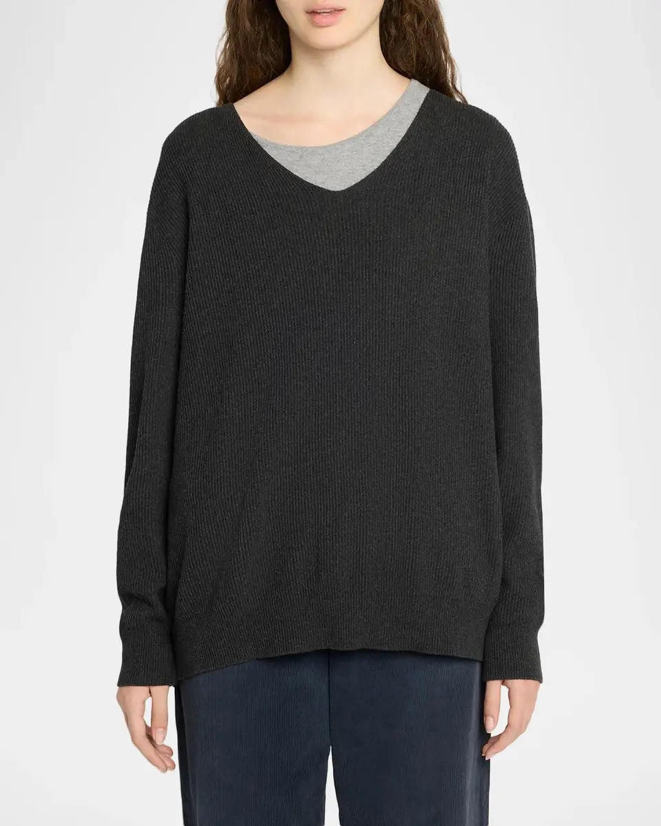 The Row Phef Cotton-Cashmere Ribbed Top | Thumbnail 4 The Row Phef Cotton-Cashmere Ribbed Top | Thumbnail 4