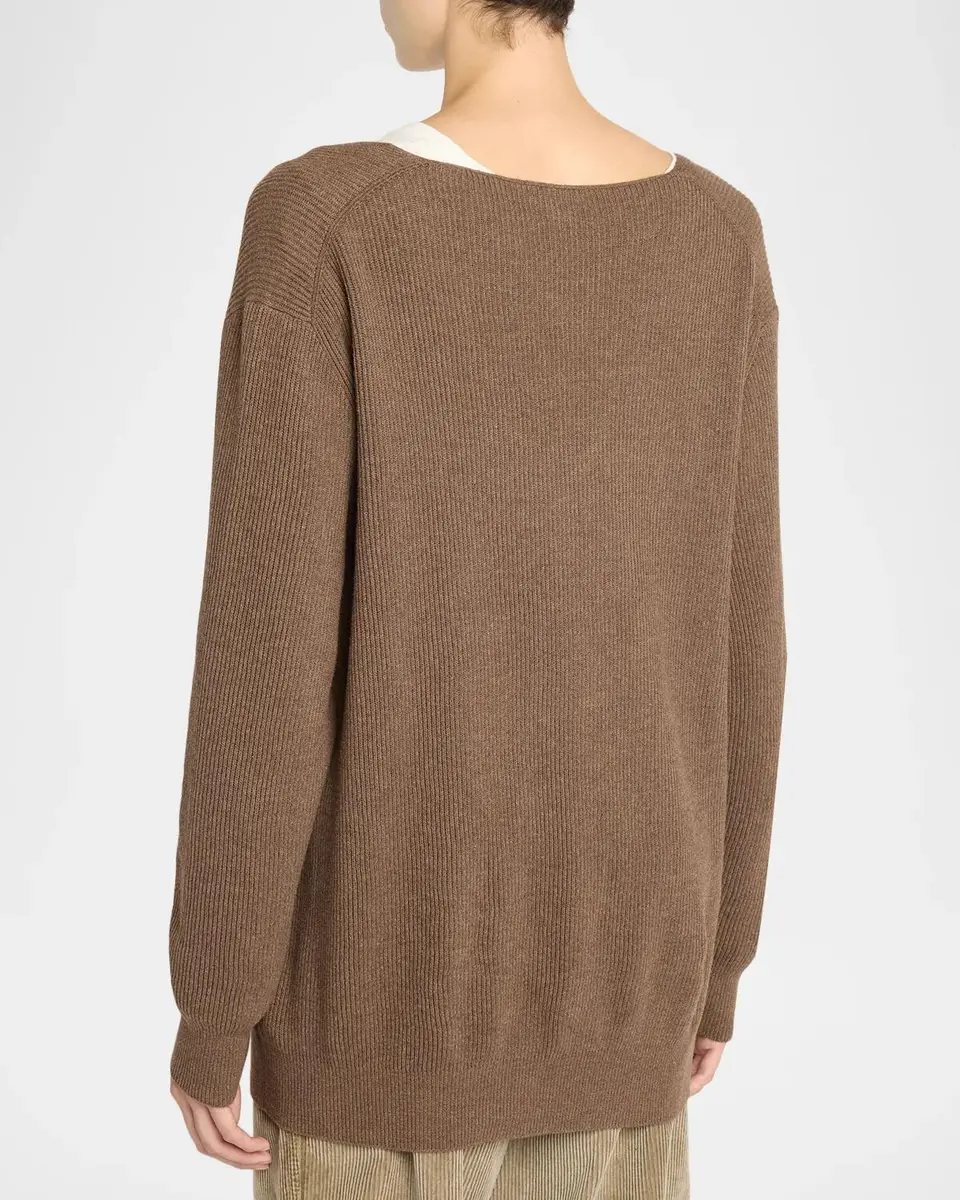 The Row Phef Cotton-Cashmere Ribbed Top | Thumbnail 3 The Row Phef Cotton-Cashmere Ribbed Top | Thumbnail 3