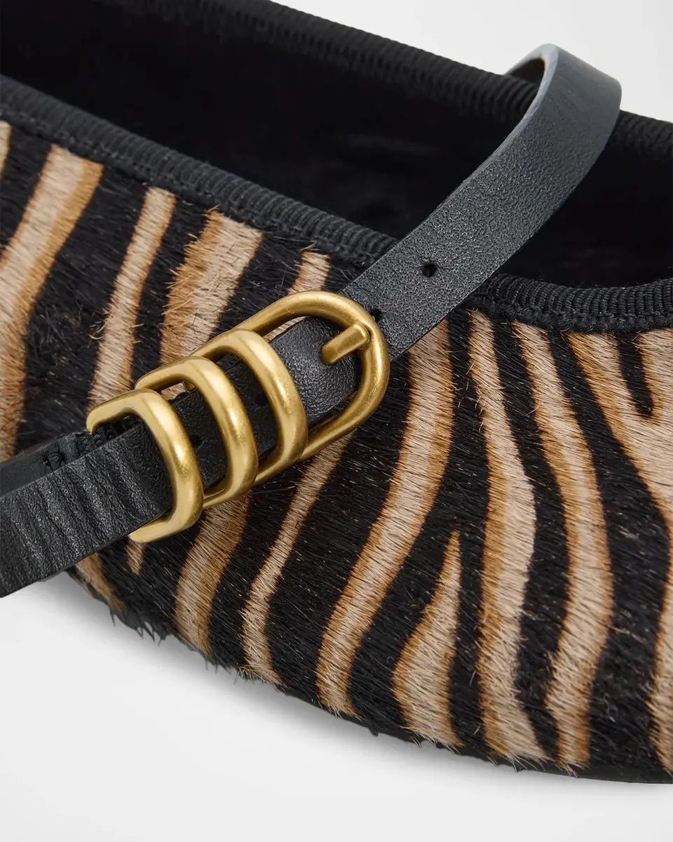 rag & bone Spire Zebra Calf Hair Mary Jane Ballerina Flats | Thumbnail 3 rag & bone Spire Zebra Calf Hair Mary Jane Ballerina Flats | Thumbnail 3