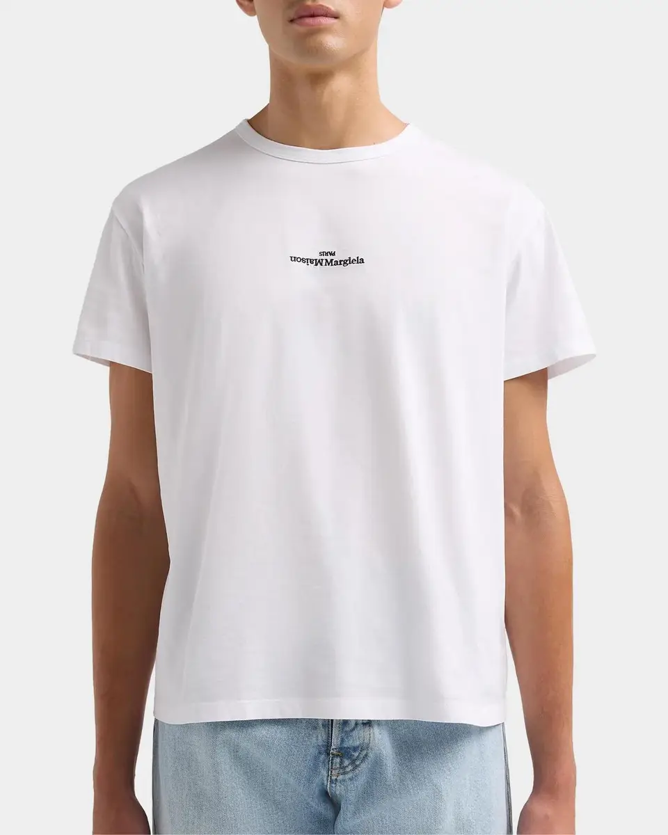 Maison Margiela Logo Regular-Fit Cotton Crewneck T-Shirt | Thumbnail 5 Maison Margiela Logo Regular-Fit Cotton Crewneck T-Shirt | Thumbnail 5