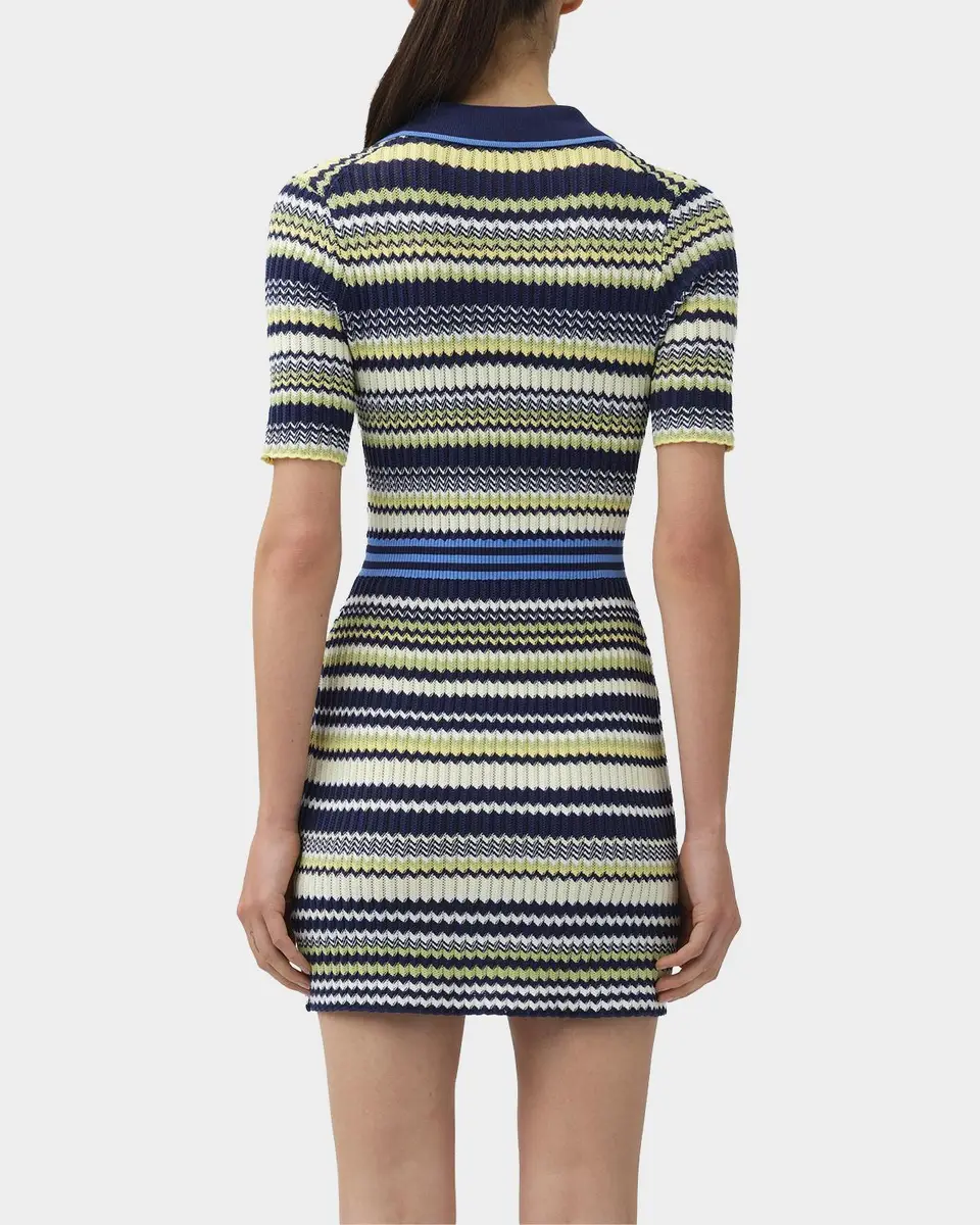 Simkhai Lira Chevron Polo Wrap Mini Dress | Thumbnail 3