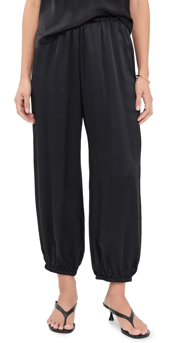 DONNI. The Silk Balloon Pants Jet | Image 1 DONNI. The Silk Balloon Pants Jet | Image 1