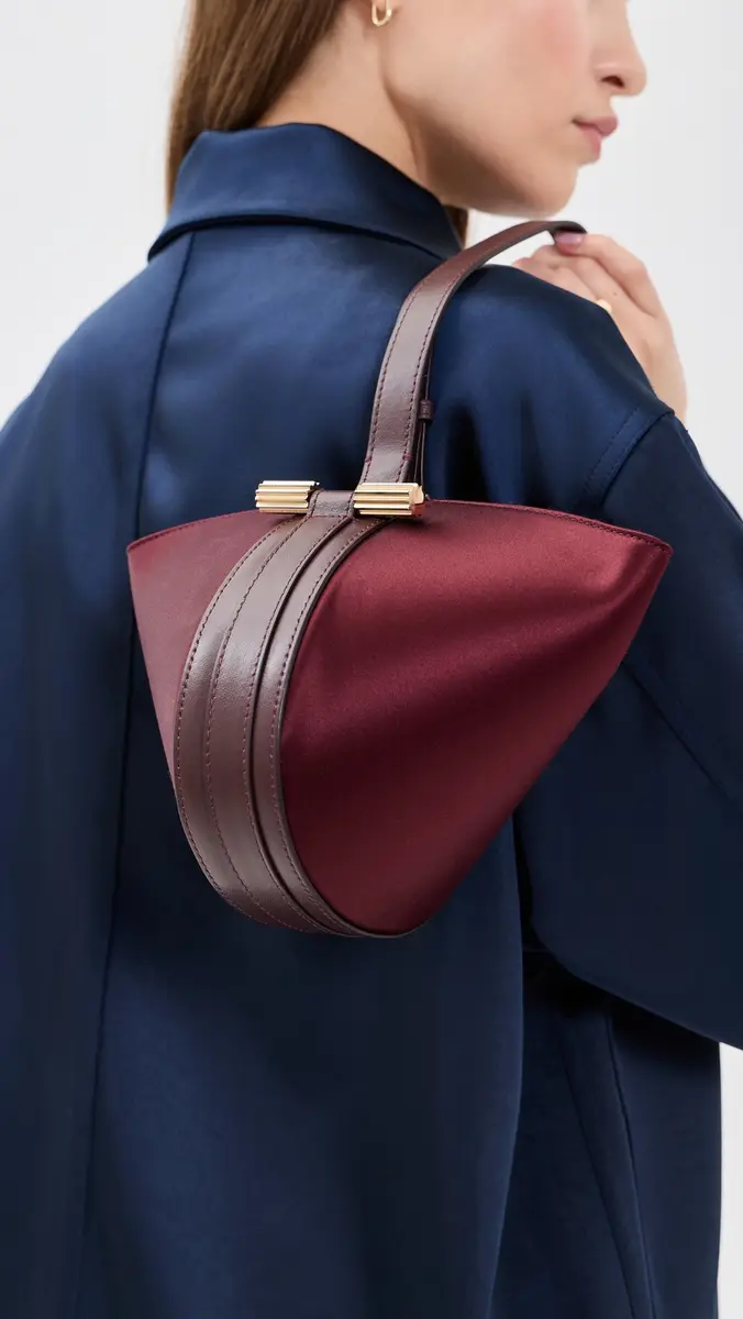 Victoria Beckham Portofino Dia Clutch Dark Burgundy One Size | Thumbnail 3 Victoria Beckham Portofino Dia Clutch Dark Burgundy One Size | Thumbnail 3