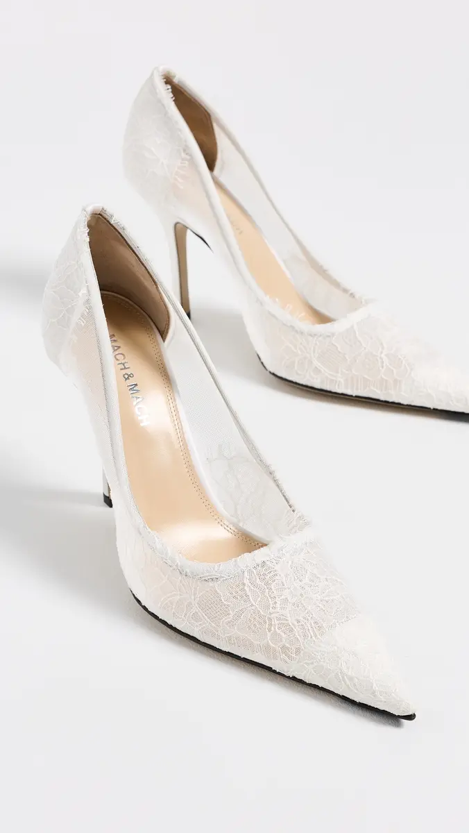 Mach & Mach Devon Chantilly Lace Pumps | Thumbnail 5 Mach & Mach Devon Chantilly Lace Pumps | Thumbnail 5