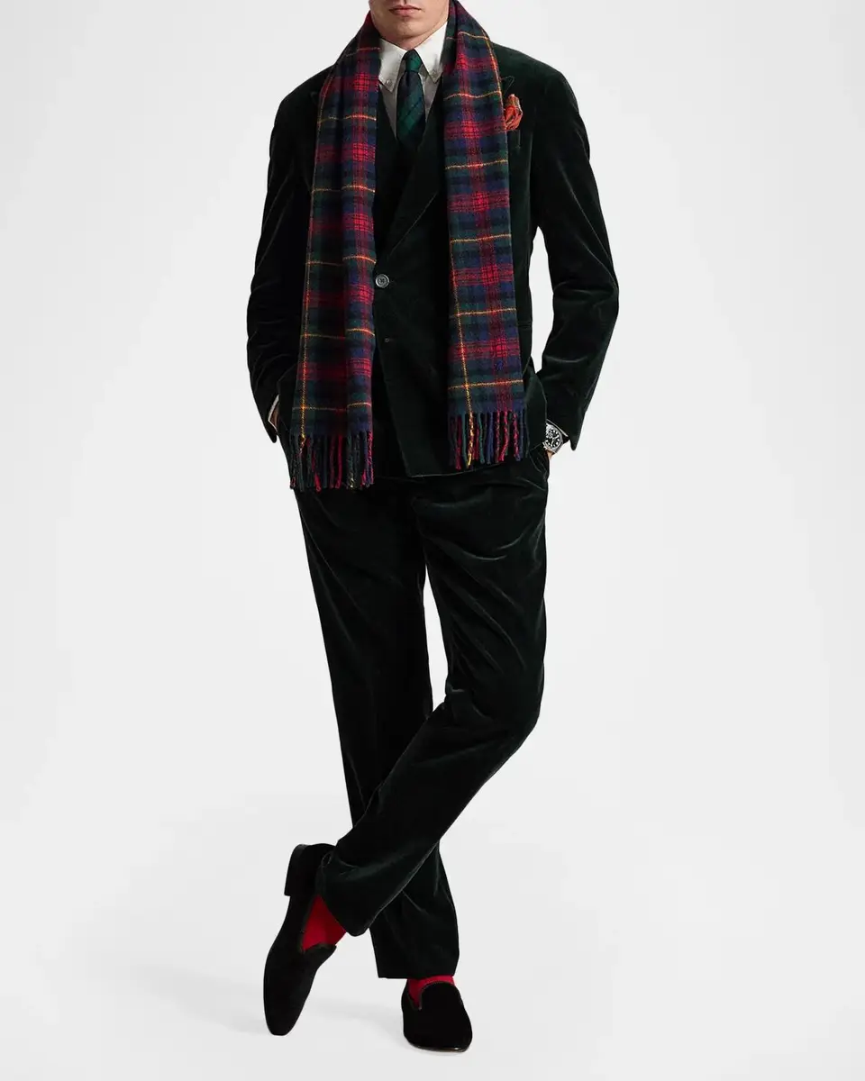 Polo Ralph Lauren Men's Cotton Velvet Double-Breasted Dinner Jacket | Thumbnail 2 Polo Ralph Lauren Men's Cotton Velvet Double-Breasted Dinner Jacket | Thumbnail 2