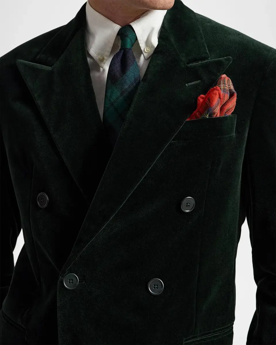 Polo Ralph Lauren Men's Cotton Velvet Double-Breasted Dinner Jacket | Thumbnail 6 Polo Ralph Lauren Men's Cotton Velvet Double-Breasted Dinner Jacket | Thumbnail 6