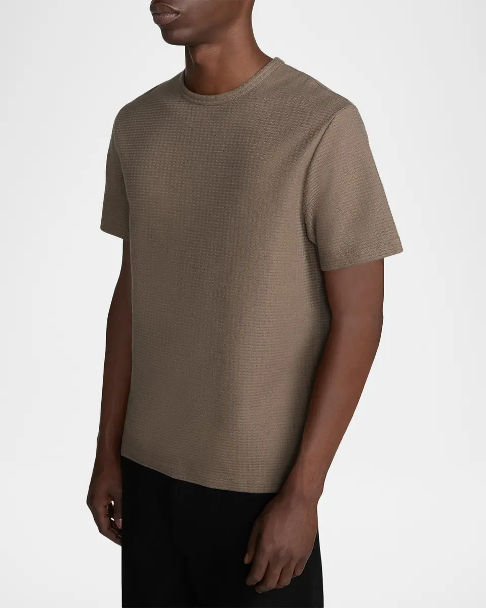 Frame Men's Jacquard Stripe Crewneck T-Shirt | Thumbnail 6 Frame Men's Jacquard Stripe Crewneck T-Shirt | Thumbnail 6