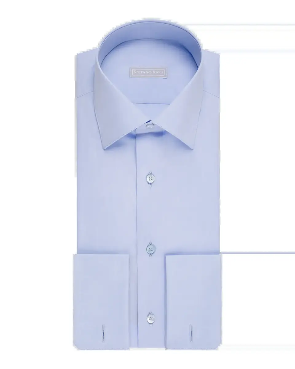 Stefano Ricci Men's Cotton French-Cuff Dress Shirt | Thumbnail 2