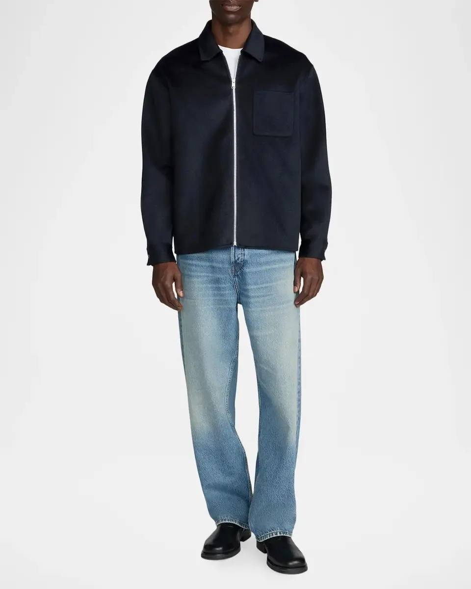 Frame Double Face Wool Zip-Front Shirt Jacket | Thumbnail 2 Frame Double Face Wool Zip-Front Shirt Jacket | Thumbnail 2